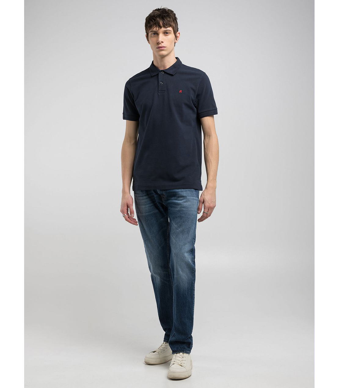 ガーメントダイ コットンピケ ポロシャツ 詳細画像 ダークネイビー 3